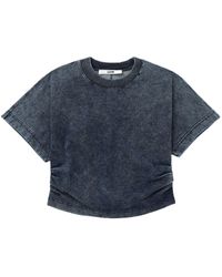 LVIR - Gathered Denim T-shirt - Lyst