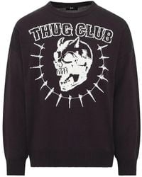 THUG CLUB - Tc Riding Skull Knit Sweater - Lyst