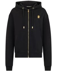 Roberto Cavalli - Flaming Rose Zip-Up Hoodie - Lyst