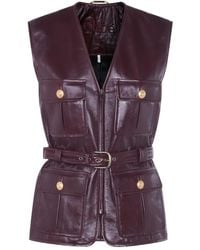Chloé - Belted Leather Pocket Vest - Lyst