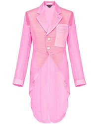 Comme des Garçons - Sheer Panelled Cut-Away Blazer - Lyst