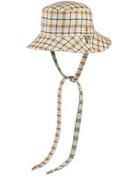 Gucci Canvas GG Multicolour Reversible Bucket Hat in Yellow for 