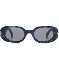 Marcelo Burlon - Tortoiseshell Oval-frame Sunglasses - Lyst