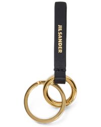 Jil Sander - Logo-Embossed Leather Keyring - Lyst