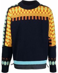 Sacai - Intarsia-Knit Jumper - Lyst