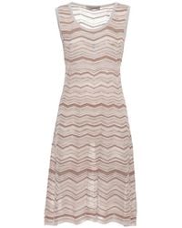 D.exterior - Vestido Midi Sin Mangas Con Motivo En Zigzag - Lyst
