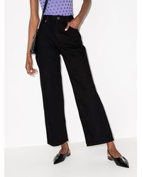 Eckhaus Latta Jeans mit weitem Bein - Schwarz