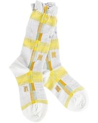 Antipast - Check-Pattern Knitted Socks - Lyst