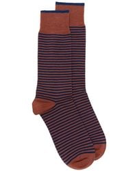 ANT45 - Thin Short Horizontal-Stripe Socks - Lyst