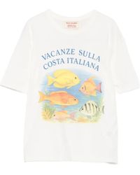 Maje - X Blanca Fish-Print T-Shirt - Lyst