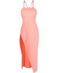 The Attico - Fujiko Double-Strap Asymmetric Midi Dress - Lyst