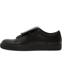 Lanvin - Dbb1 Flap Leather Sneakers - Lyst