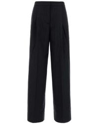Jil Sander - Wool Pinstripe Trousers - Lyst