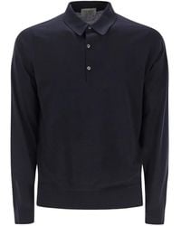 John Smedley - Bradwell Long-Sleeved Polo Shirt - Lyst