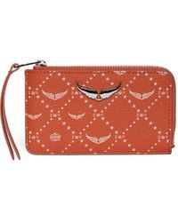 Zadig & Voltaire - Porte-Carte À Monogramme Zv - Lyst