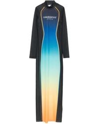 CASABLANCA - Mesh Printed Gradient Maxi Dress - Lyst