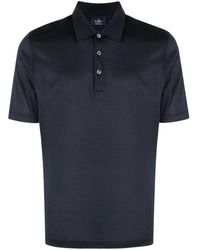 Barba Napoli - Solid Colour Silk Polo Shirt - Lyst
