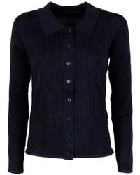 Seventy - Ribbed-Knit Cardigan - Lyst