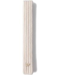 Prada - Wool Rib-Knit Scarf - Lyst