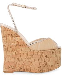 Andrea Wazen - 150Mm Bardot Crystal-Embellished Sandals - Lyst
