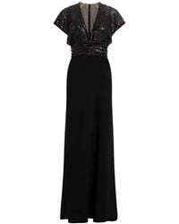 Jenny Packham - Cary Sequin V-Neck Maxi Dress - Lyst