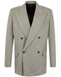 Amiri - Blazer Con Lentejuelas Y Doble Botonadura - Lyst