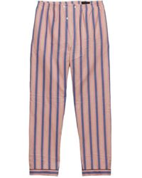Prada - Striped Cotton Pants - Lyst