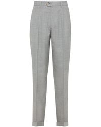 Brunello Cucinelli - Pleat-Detail Tailored Trousers - Lyst