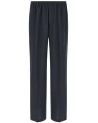 Cellar Door - Alfonso Bl Elasticated Pleat Trousers - Lyst