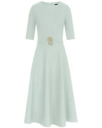 Oscar de la Renta - Pineapple-Belt Midi Dress - Lyst