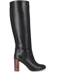 Fortela - Elizabeth Almond-Toe Leather Boots - Lyst