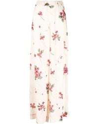 Twin Set - Floral-print Palazzo Trousers - Lyst