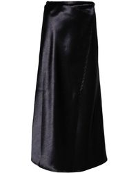 Forte Forte - Wrap Satin Midi Skirt - Lyst