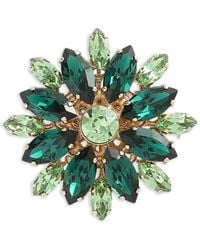 Dolce & Gabbana - Broche Met Kristallen Bloem - Lyst