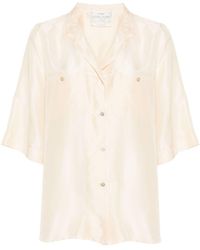 Forte Forte - Habotai Silk Half Sleeves Shirt Ivory - Lyst