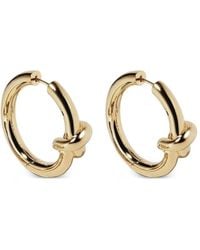 Jennifer Fisher - Pendientes de aro Baby Knot bañados en oro amarillo de 10 ct - Lyst