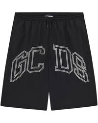 Gcds - Logo-Print Drawstring Swim Shorts - Lyst