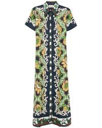 ALÉMAIS - Robe-Chemise Mi-Longue À Fleurs Liana - Lyst