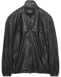Prada - Nappa Leather Jacket - Lyst