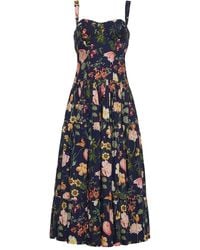 Cara Cara - Santiago Floral-Print Tiered Midi Dress - Lyst