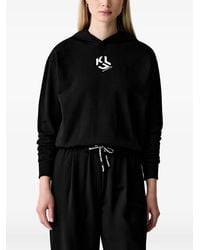 KARL LAGERFELD - Logo-Print Hoodie - Lyst