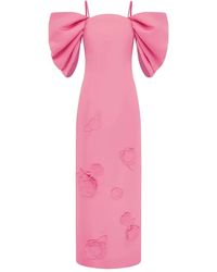 LEO LIN - Arabella Maxi-Jurk Met Bloemenpatch - Lyst