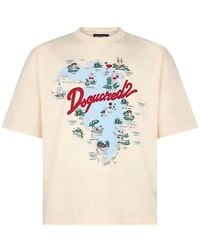 DSquared² - Aloha-Print Loose-Fit T-Shirt - Lyst