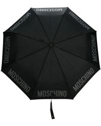 Moschino - Logo-Print Compact Umbrella - Lyst