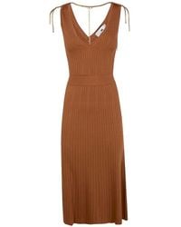 Elisabetta Franchi - Midi Knit Dress - Lyst