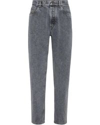 Brunello Cucinelli - Jeans Con Applicazione Logo - Lyst