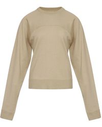 MM6 by Maison Margiela - Crew-Neck Long-Sleeved Top - Lyst