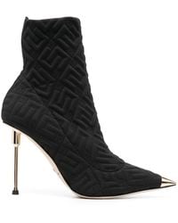Elisabetta Franchi - 140Mm Monogram-Quilted Boots - Lyst