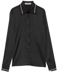 D.exterior - Embellished-Trim Shirt - Lyst