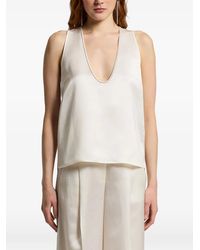 Peserico - V-Neck Sleeveless Top - Lyst
